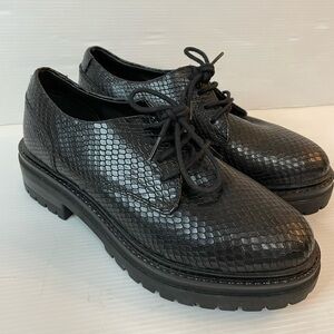 Dune London Forever Chunky Lace Up Brogue Leather Size US 7 EU 37 Y2K 90s